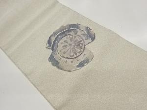 綴れ変わり丸文に菊模様織出し名古屋帯